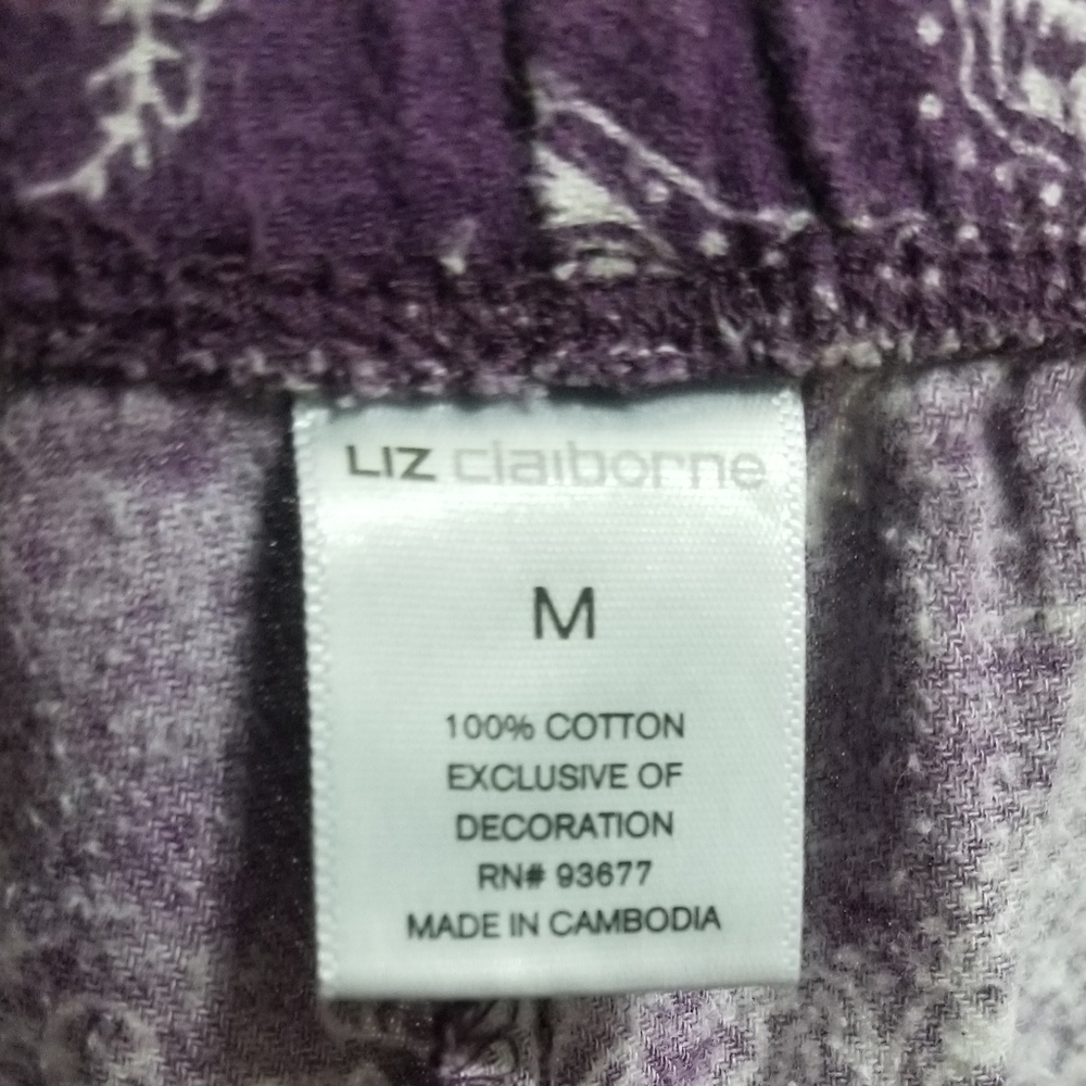 EUC gorgeous purple pj set, sz M, w pant pockets! - Picture 6 of 8